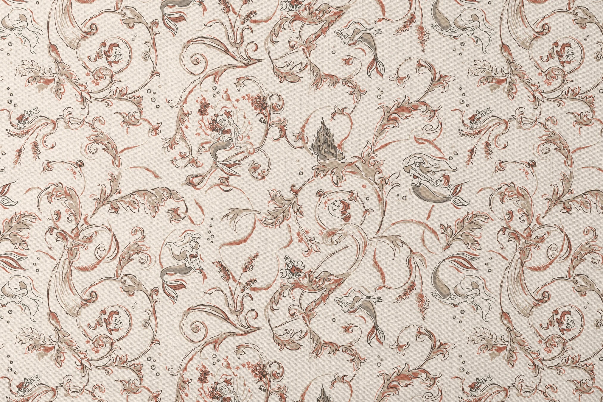 Disney | Baxter Mill - Princess - Ariel - Under the Sea - Sand Fabric