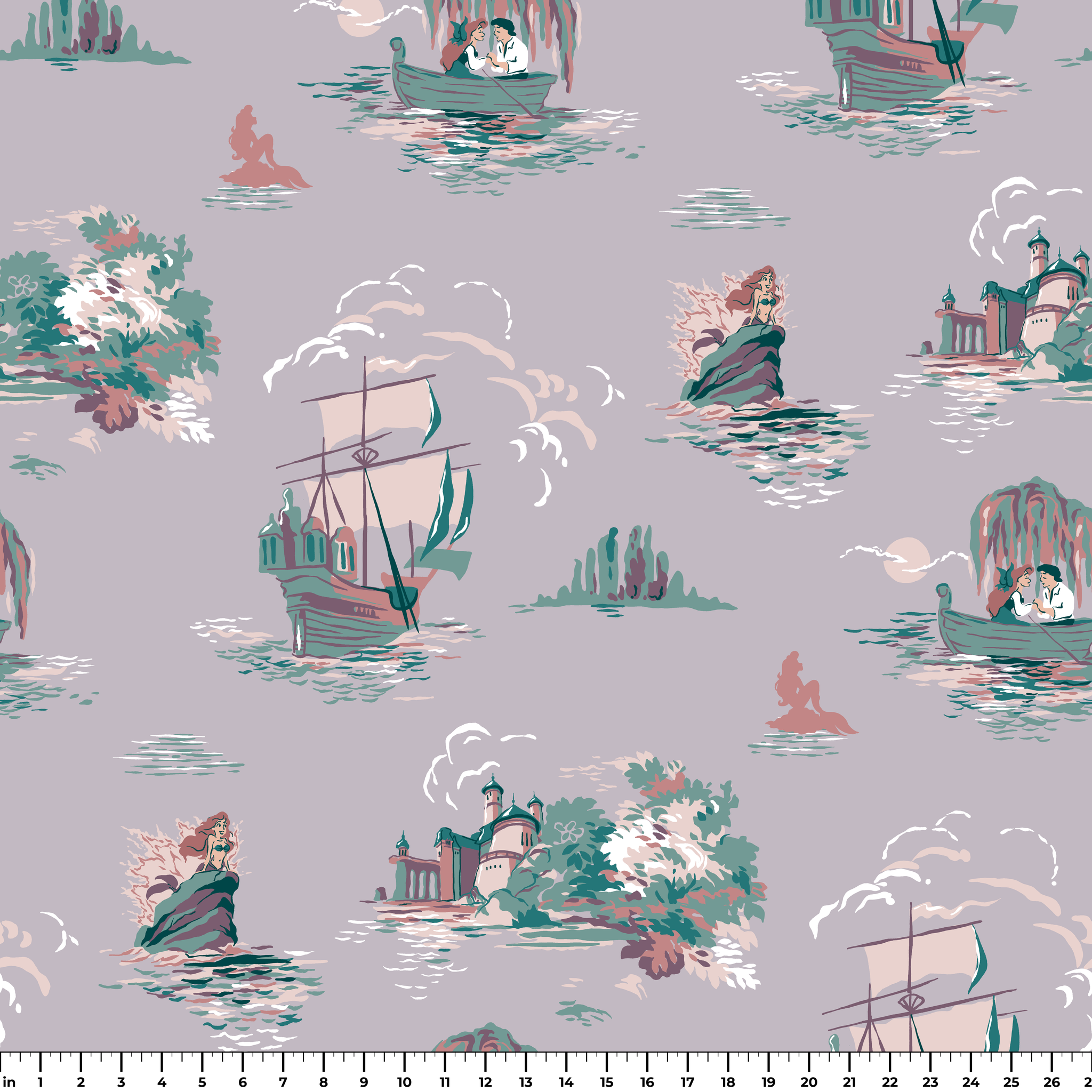 Disney | Baxter Mill - Princess - Ariel - Kiss the Girl - Shell Fabric