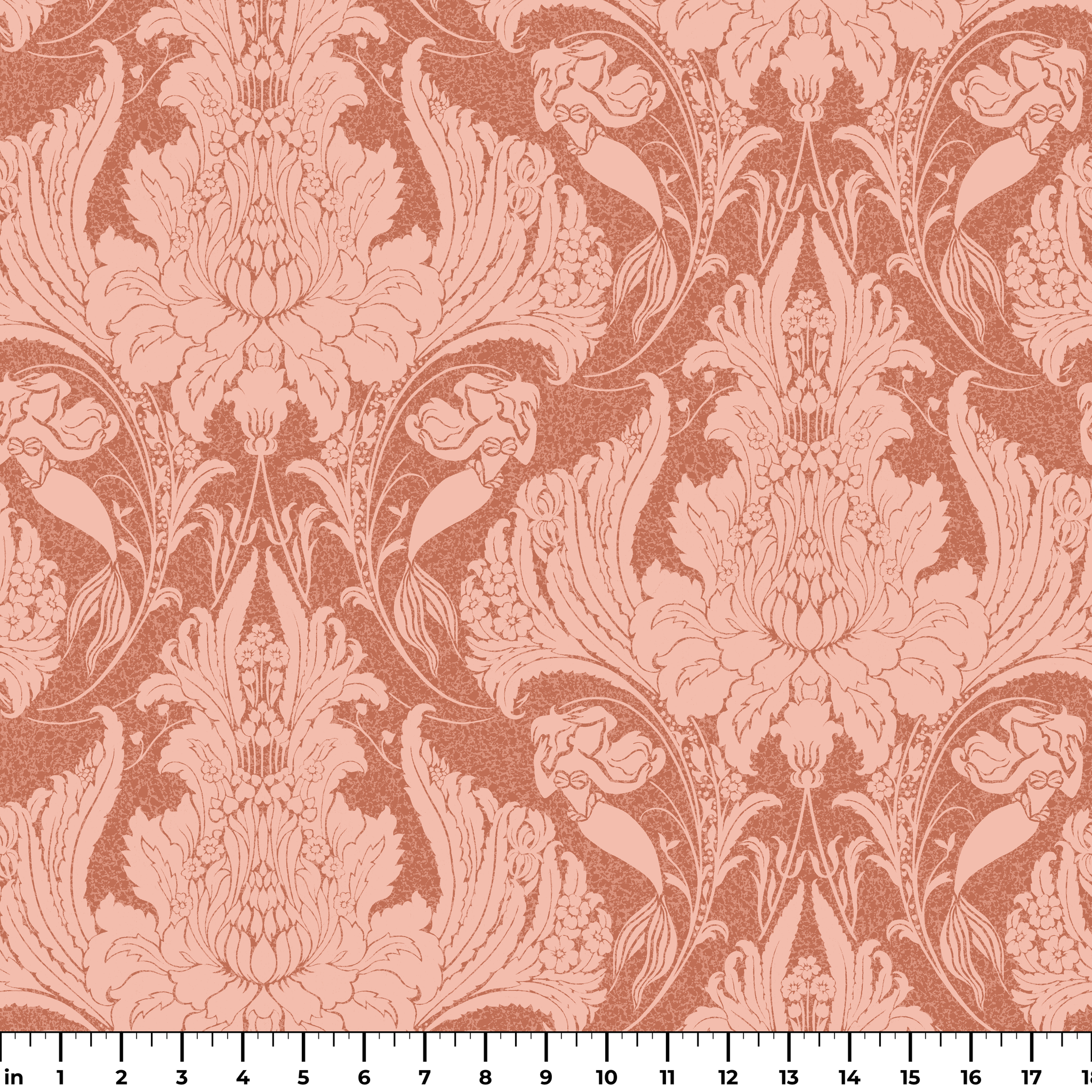 Disney | Baxter Mill - Princess - Ariel - Thingamabob - Coral Fabric