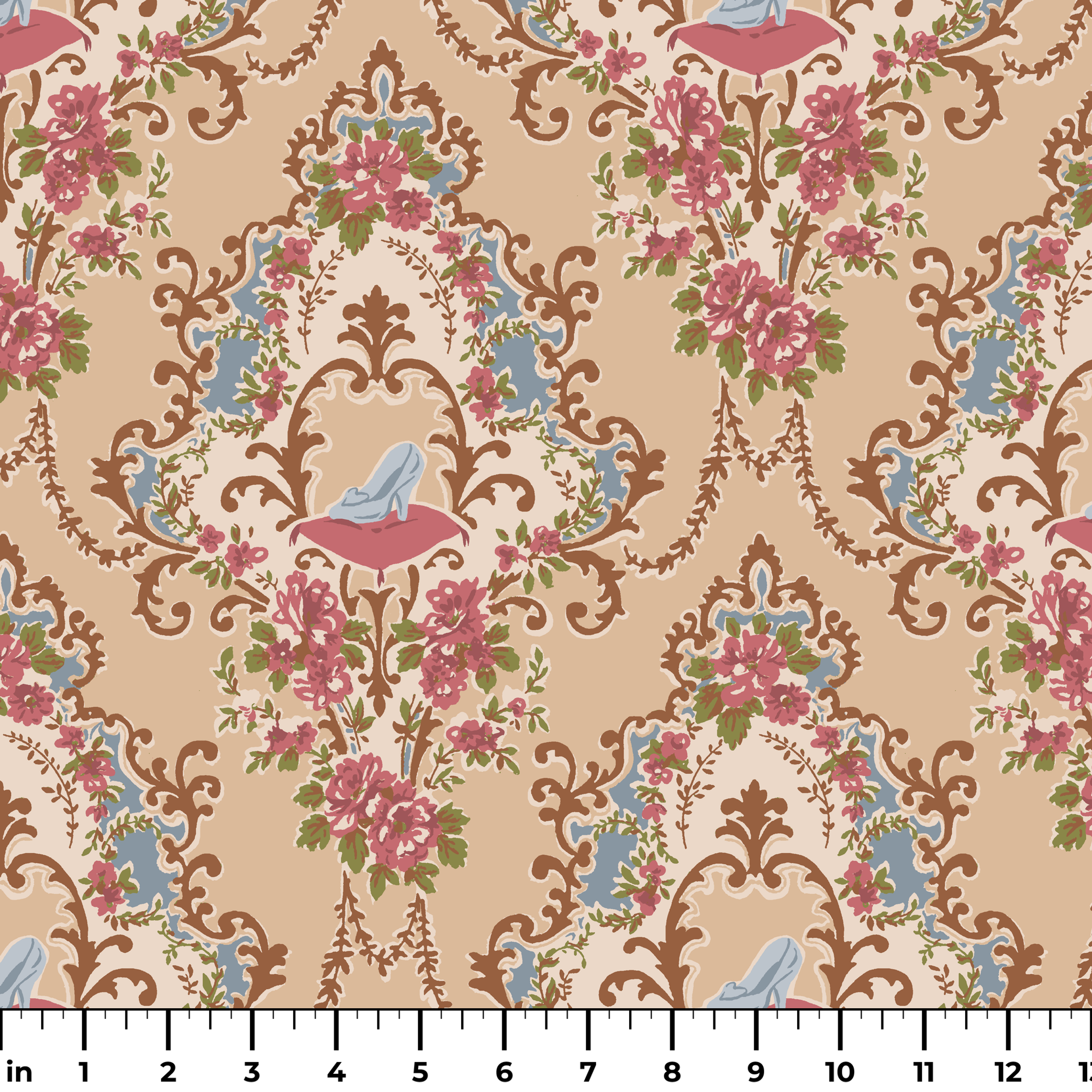 Disney | Baxter Mill - Princess - Cinderella - Slipper - Storybook Fabric