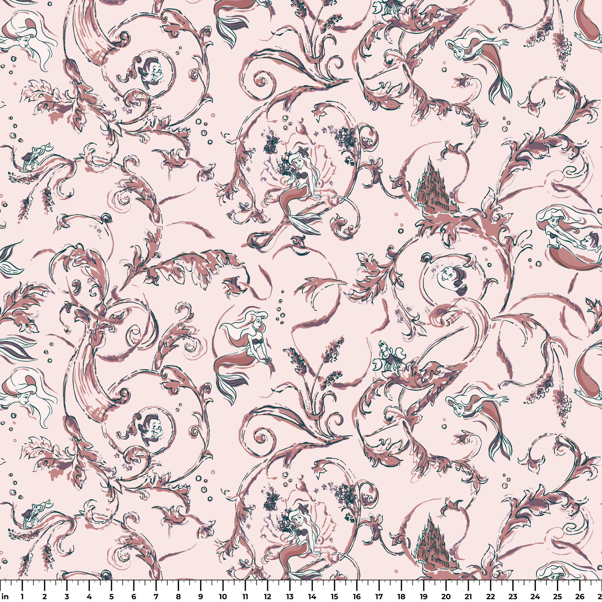 Disney | Baxter Mill - Princess - Ariel - Under the Sea - Moonlit Fabric