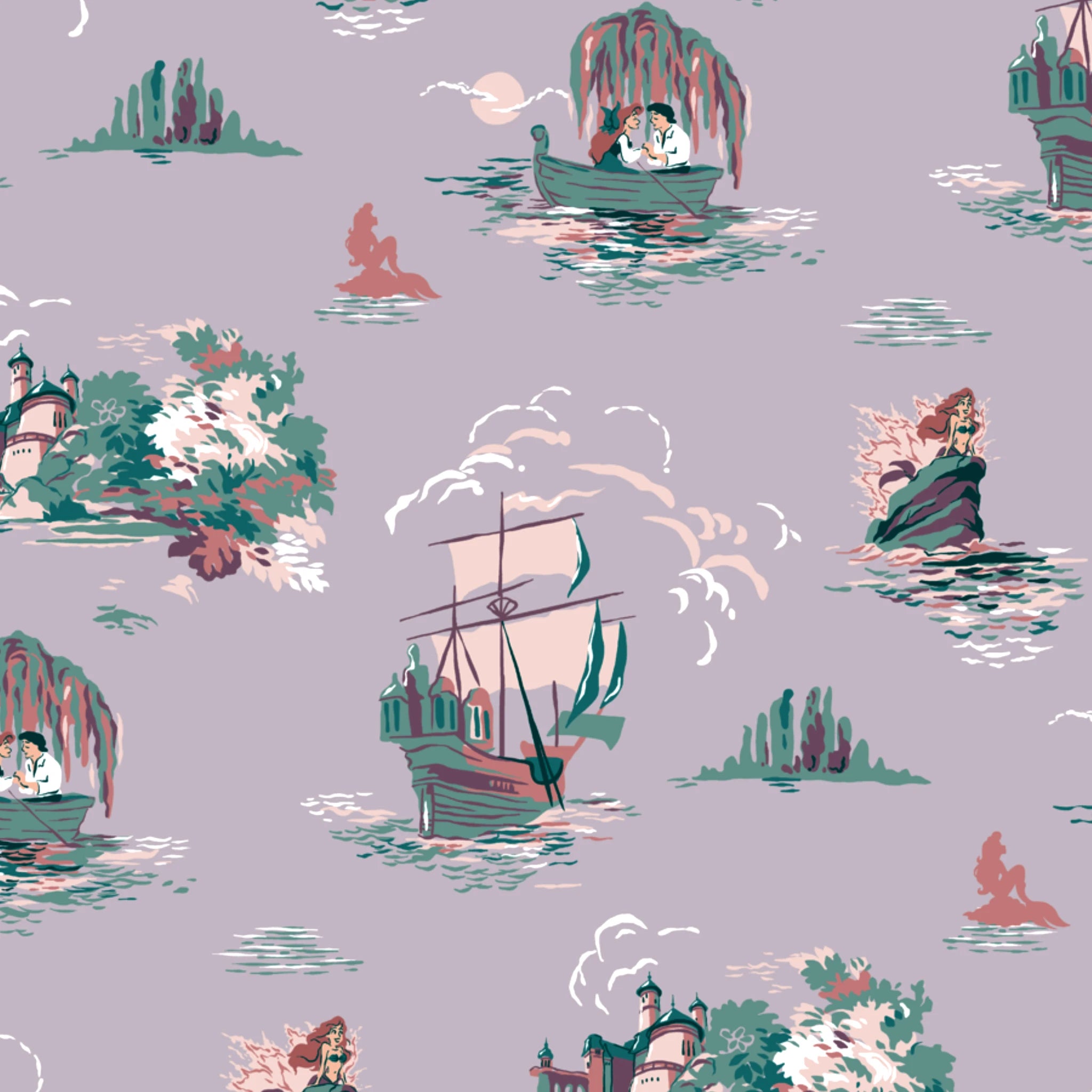 Disney | Baxter Mill - Princess - Ariel - Kiss the Girl - Shell Wallpaper