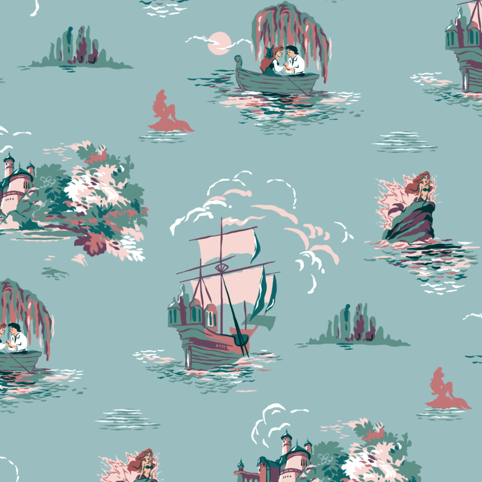 Disney | Baxter Mill - Princess - Ariel - Kiss the Girl - Lagoon Wallpaper