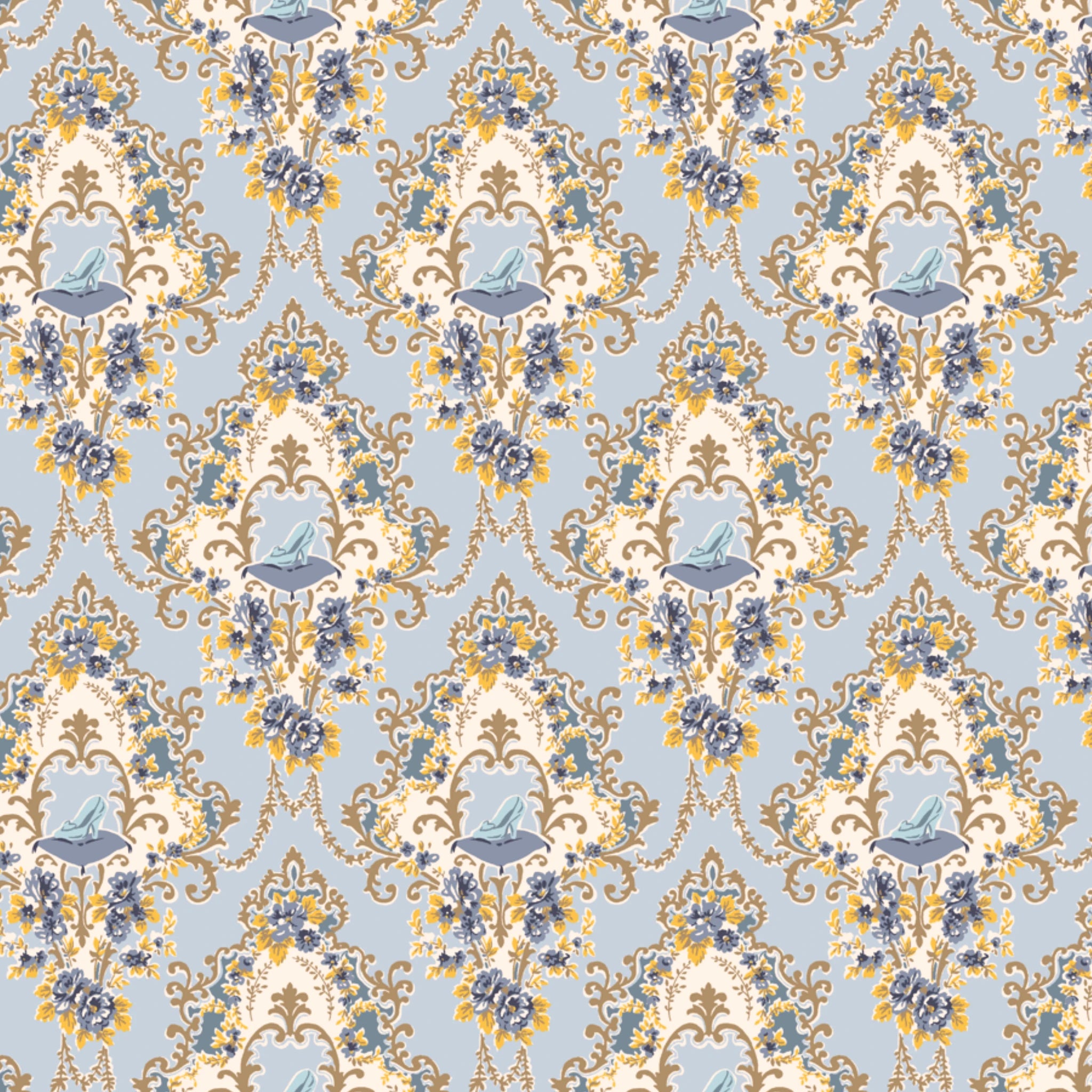 Disney | Baxter Mill - Princess - Cinderella - Slipper - Glass Wallpaper