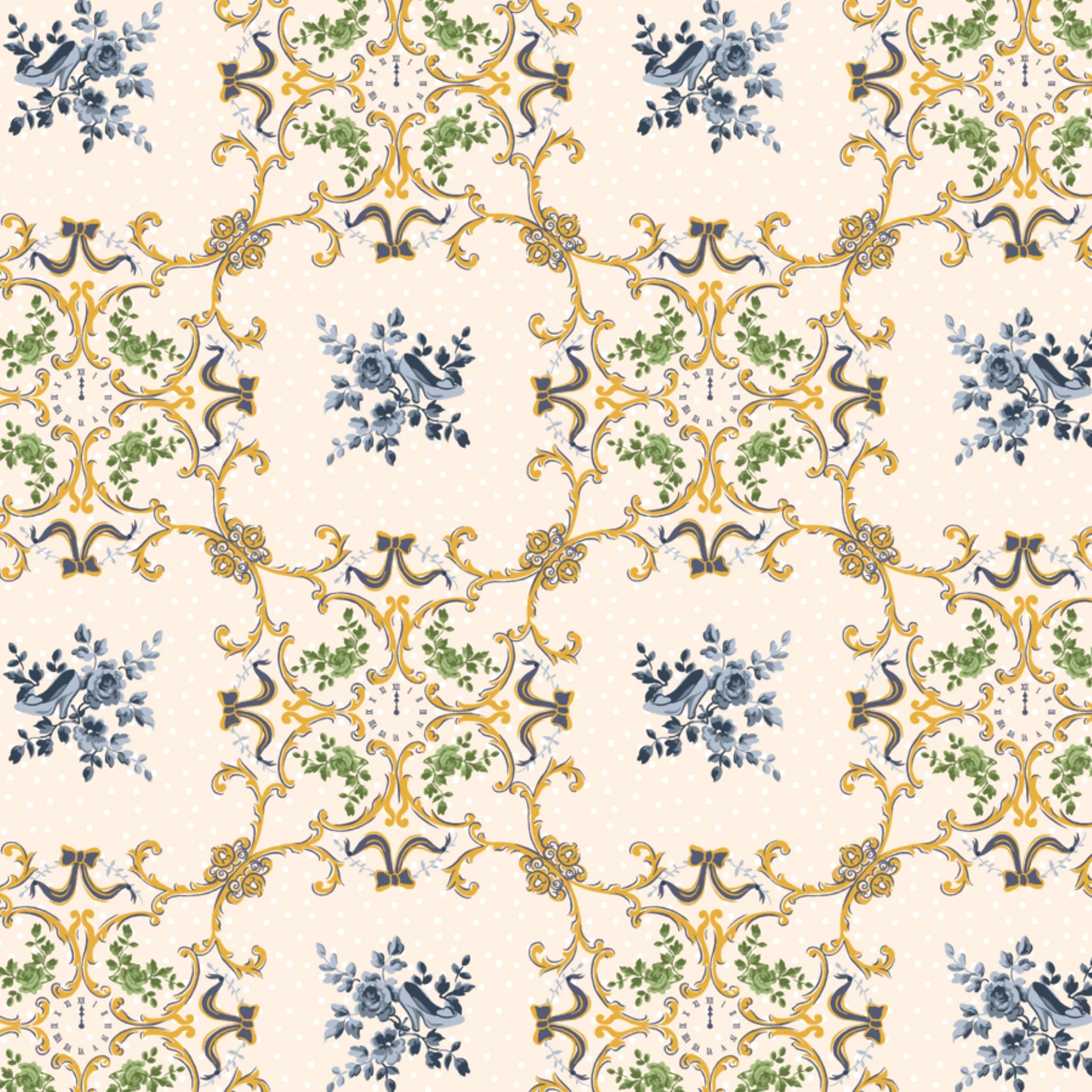 Disney | Baxter Mill - Princess - Cinderella - Midnight - Glass Wallpaper