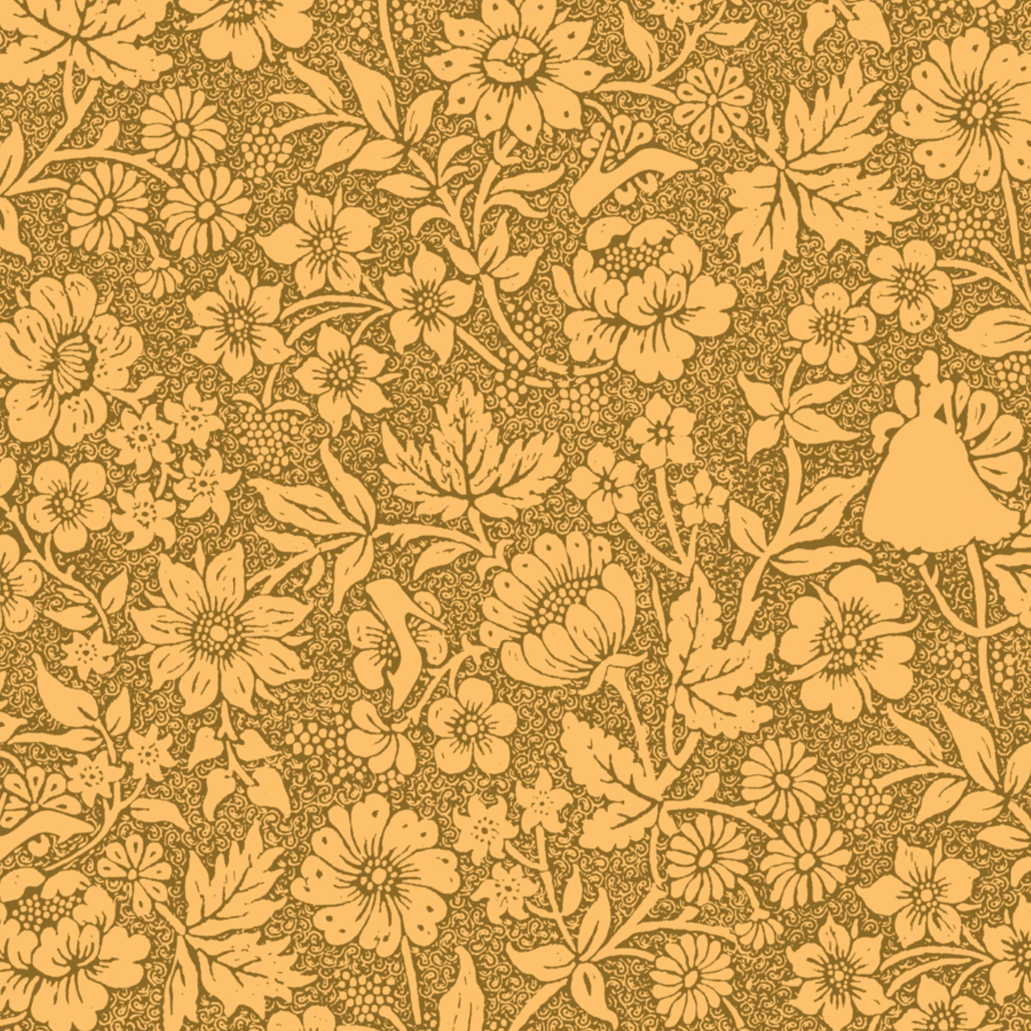 Disney | Baxter Mill - Princess - Cinderella - Dream - Leaf Wallpaper