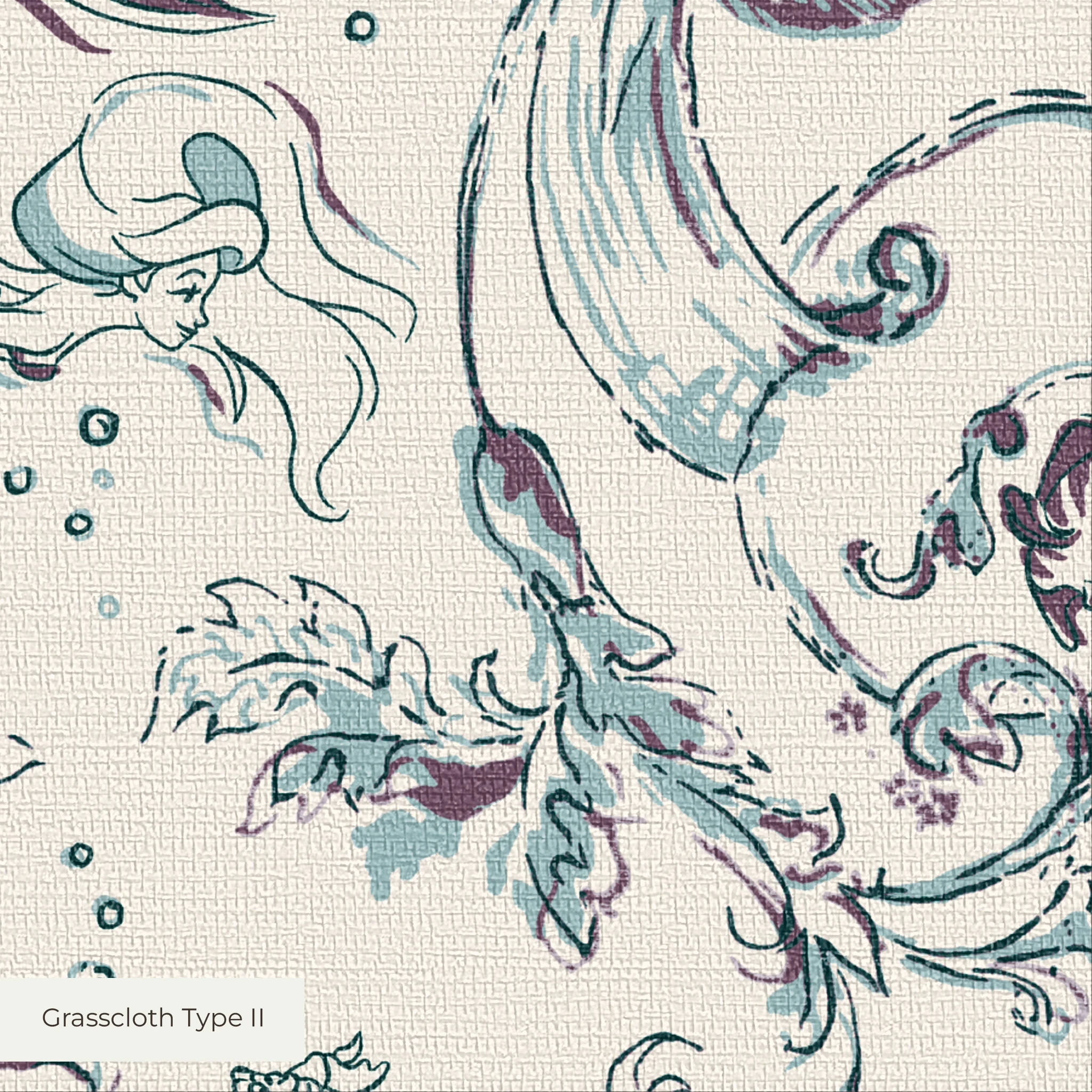 Disney | Baxter Mill - Princess - Ariel - Under the Sea - Lagoon Wallpaper