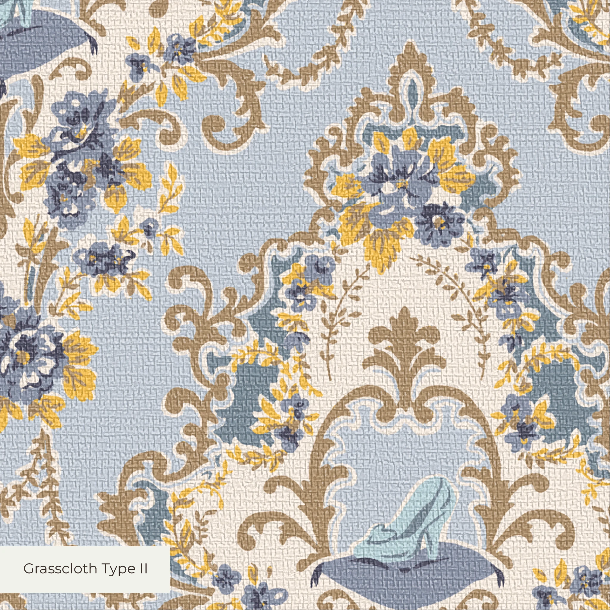 Disney | Baxter Mill - Princess - Cinderella - Slipper - Glass Wallpaper