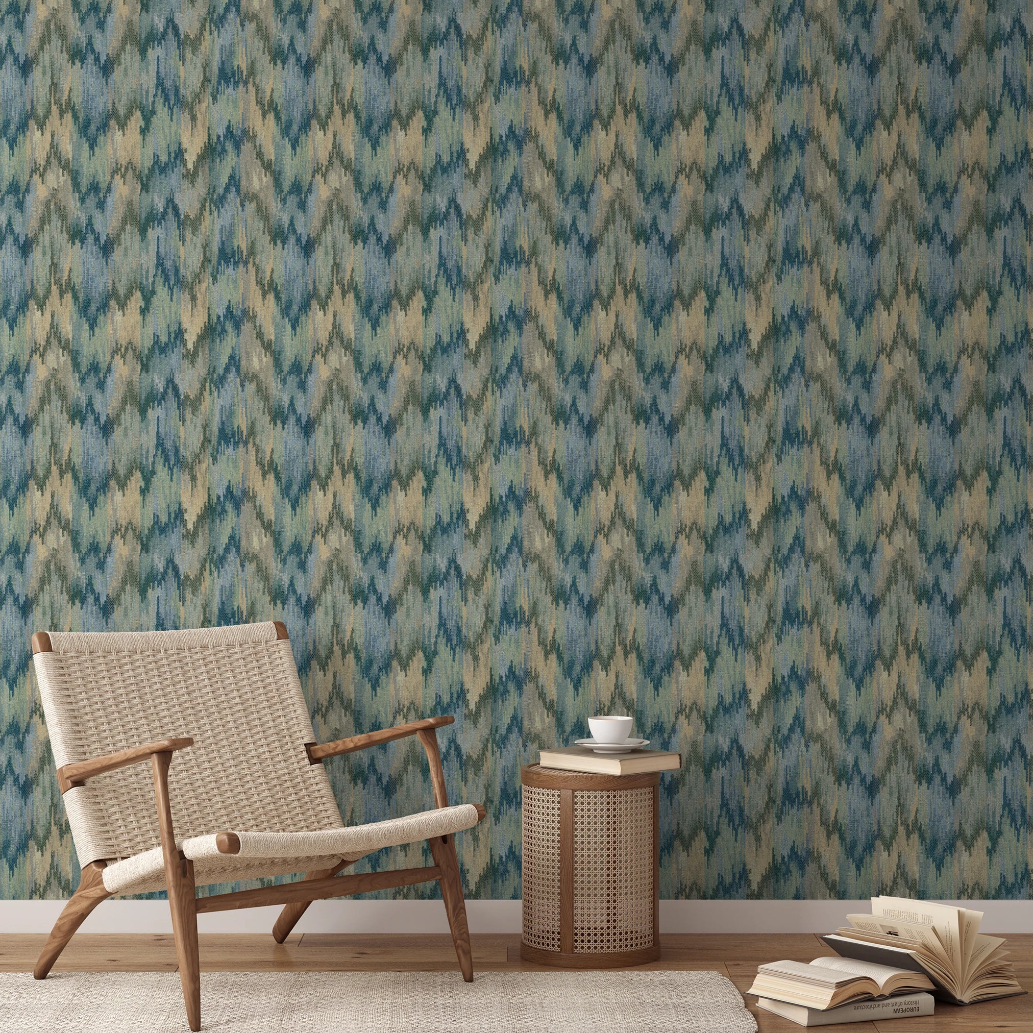 Whistledown - Opal Blue Wallpaper