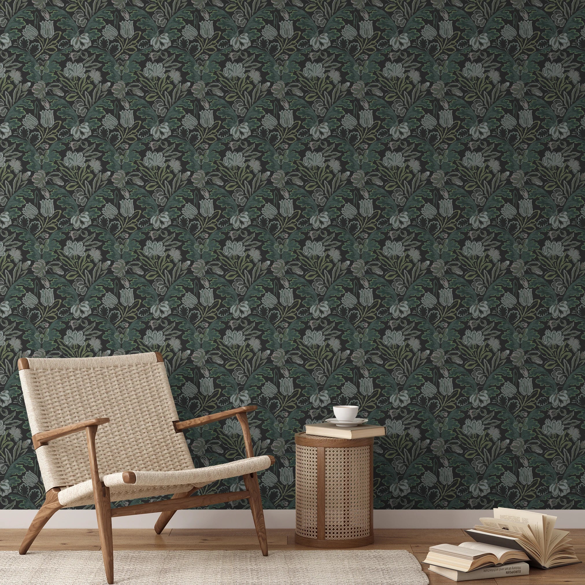 Bronte - Duck Green Wallpaper