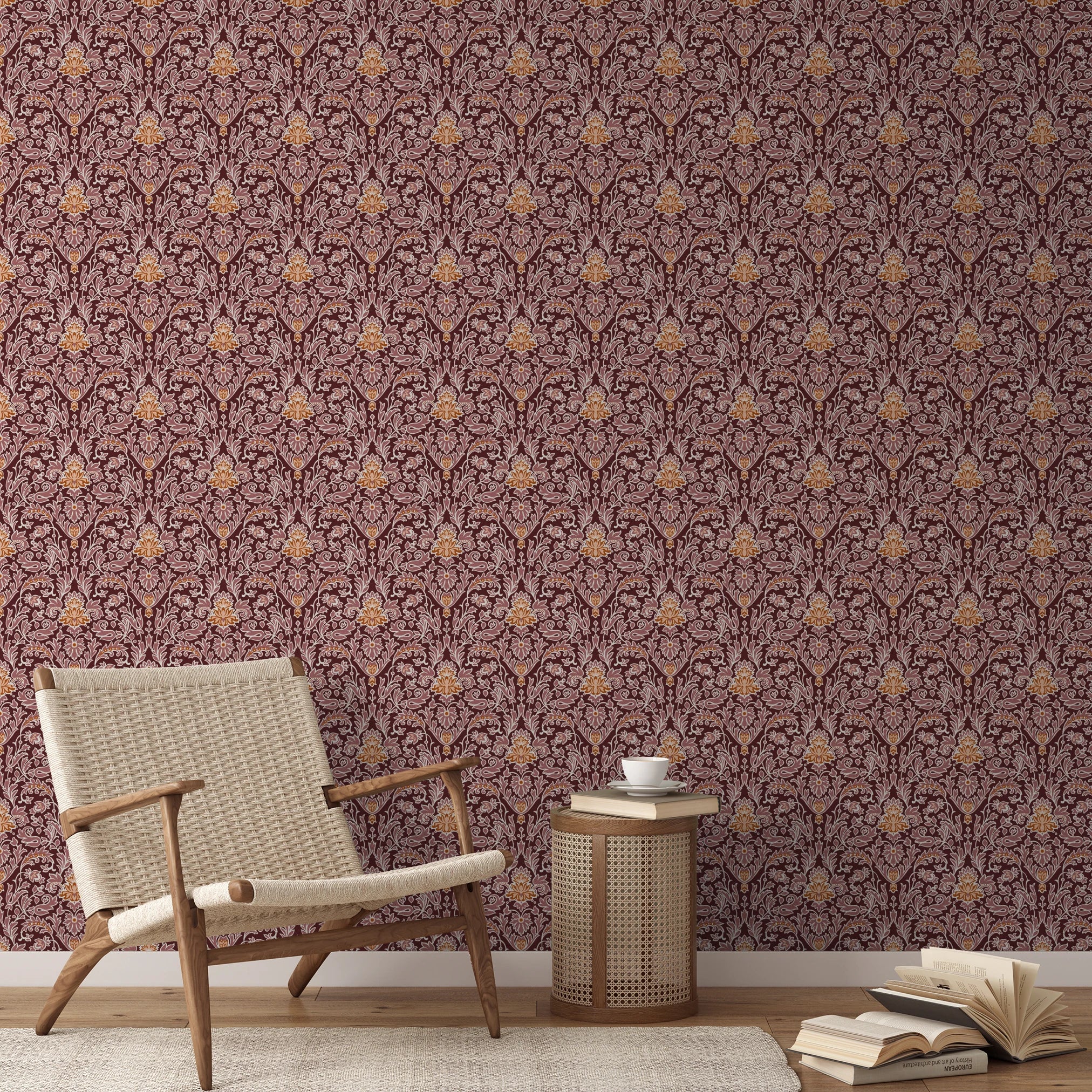 Gaspard - Singed Red Wallpaper