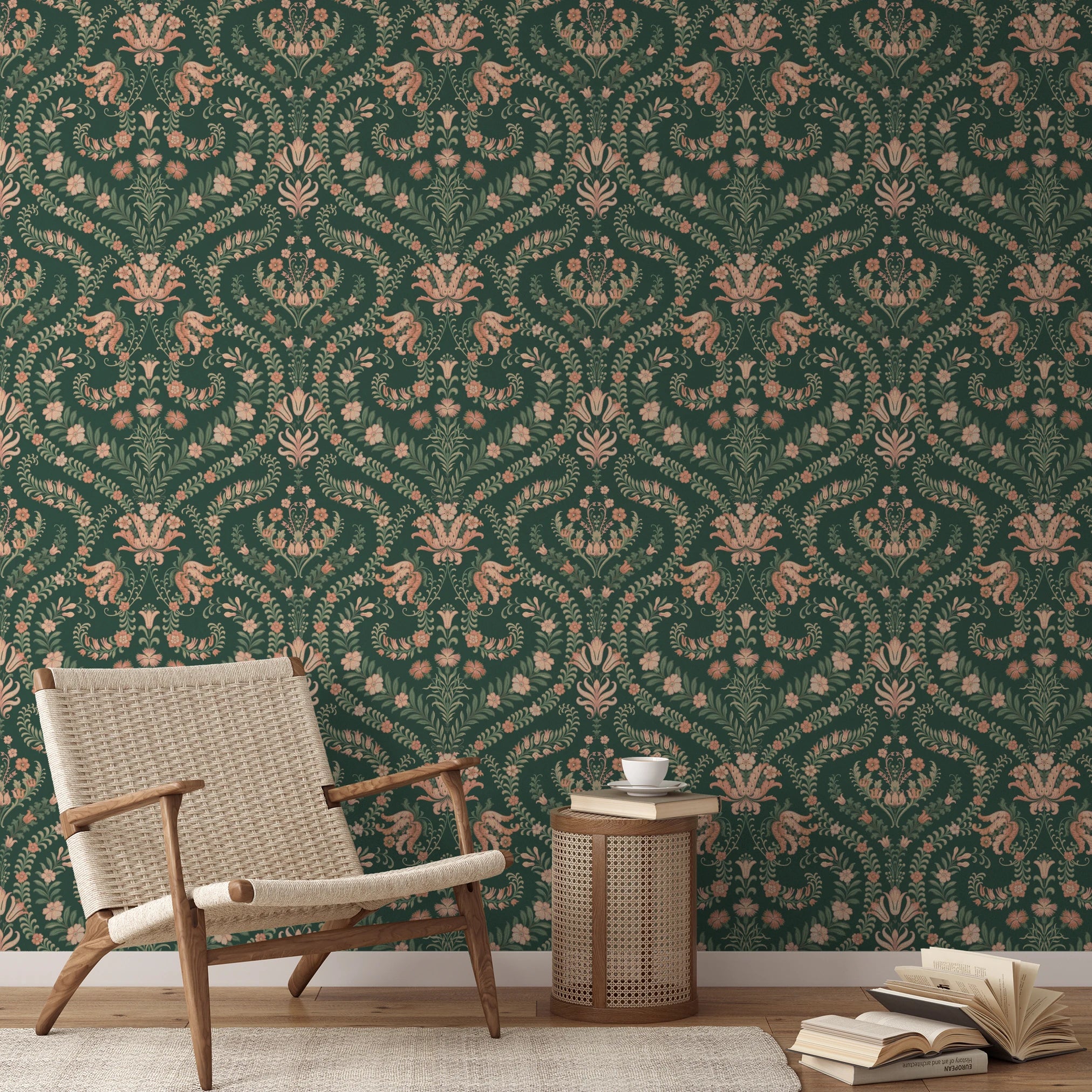 Genevieve - Duck Green Wallpaper