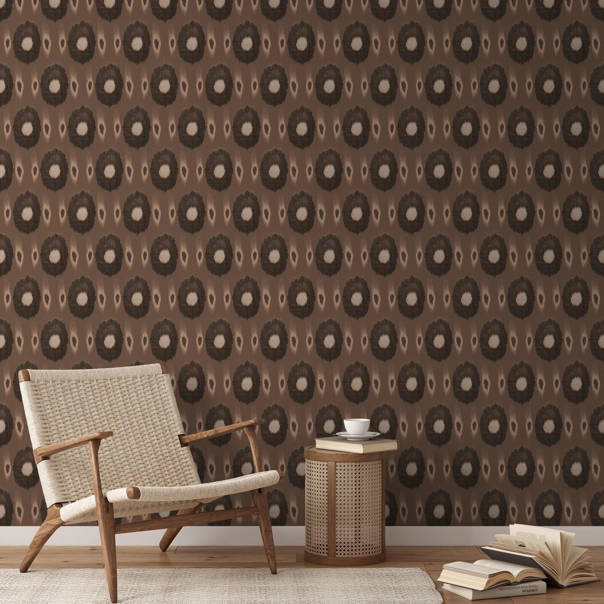 Golden Ikat - Brine Wallpaper
