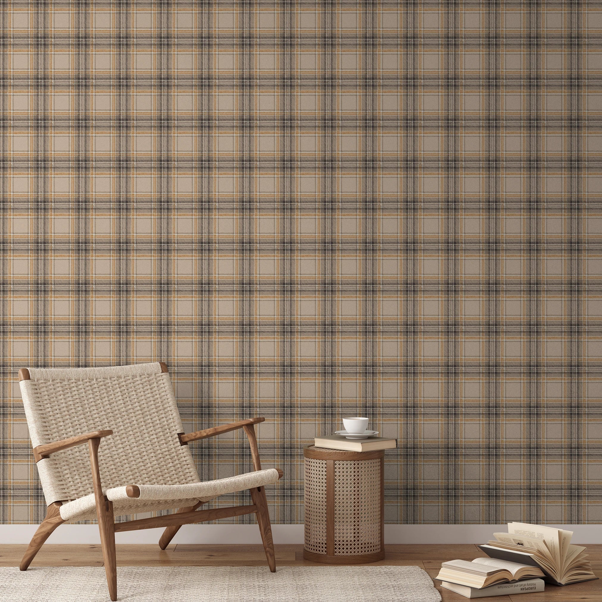 Shadow Plaid - Farrow Wallpaper