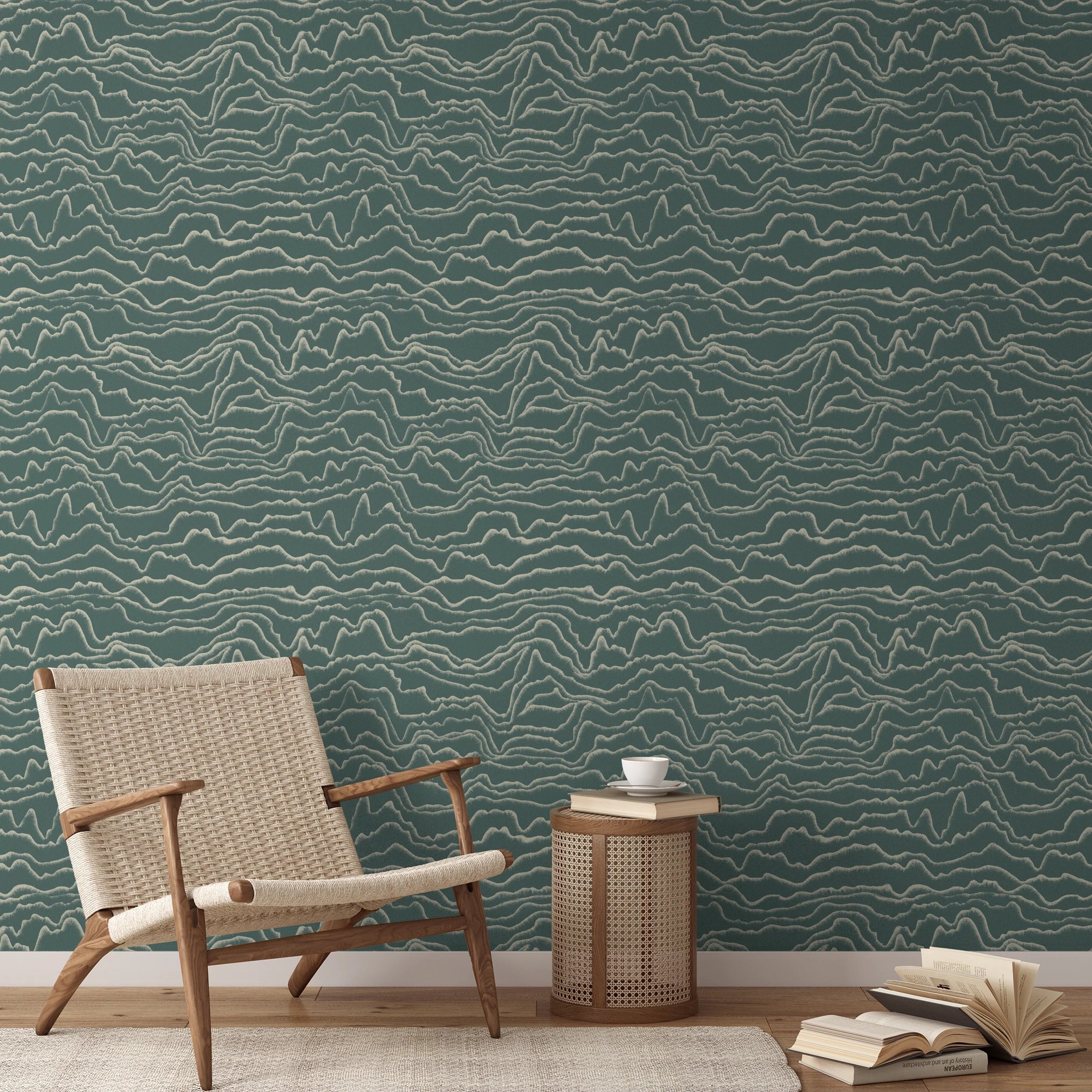 Papyrifera - Biome Green Wallpaper