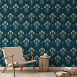 Calla - Bowery Blue Wallpaper