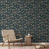 Jara - Ottanio Blue Wallpaper