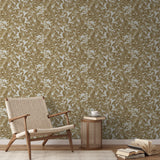 Abstract gold and white mottled pattern with organic shapes and speckled texture