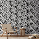Abstract black and white speckled texture with irregular organic patterns and high contrast