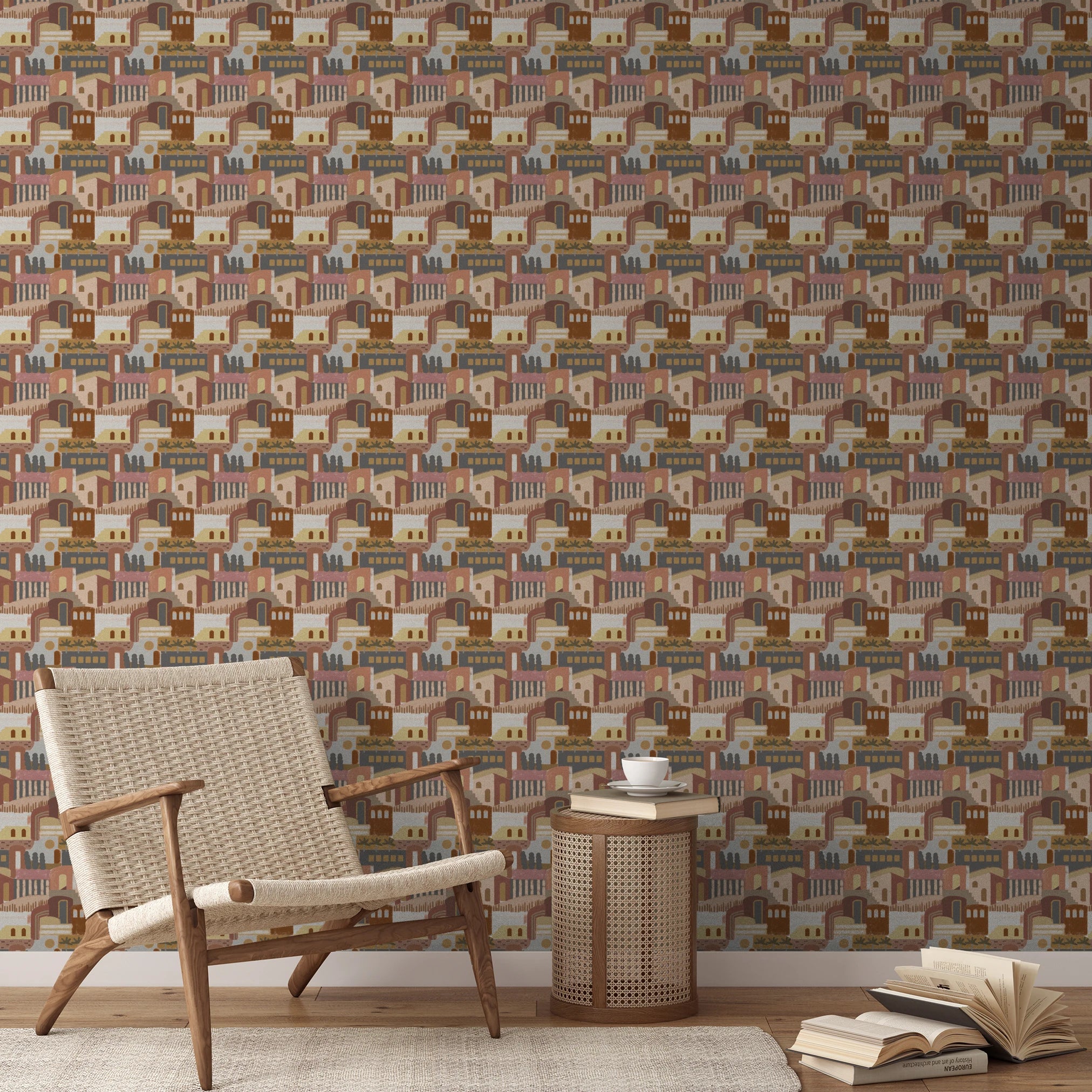 Santorini - Dusted Clay Wallpaper