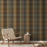 Boothe Plaid - Baywood Wallpaper