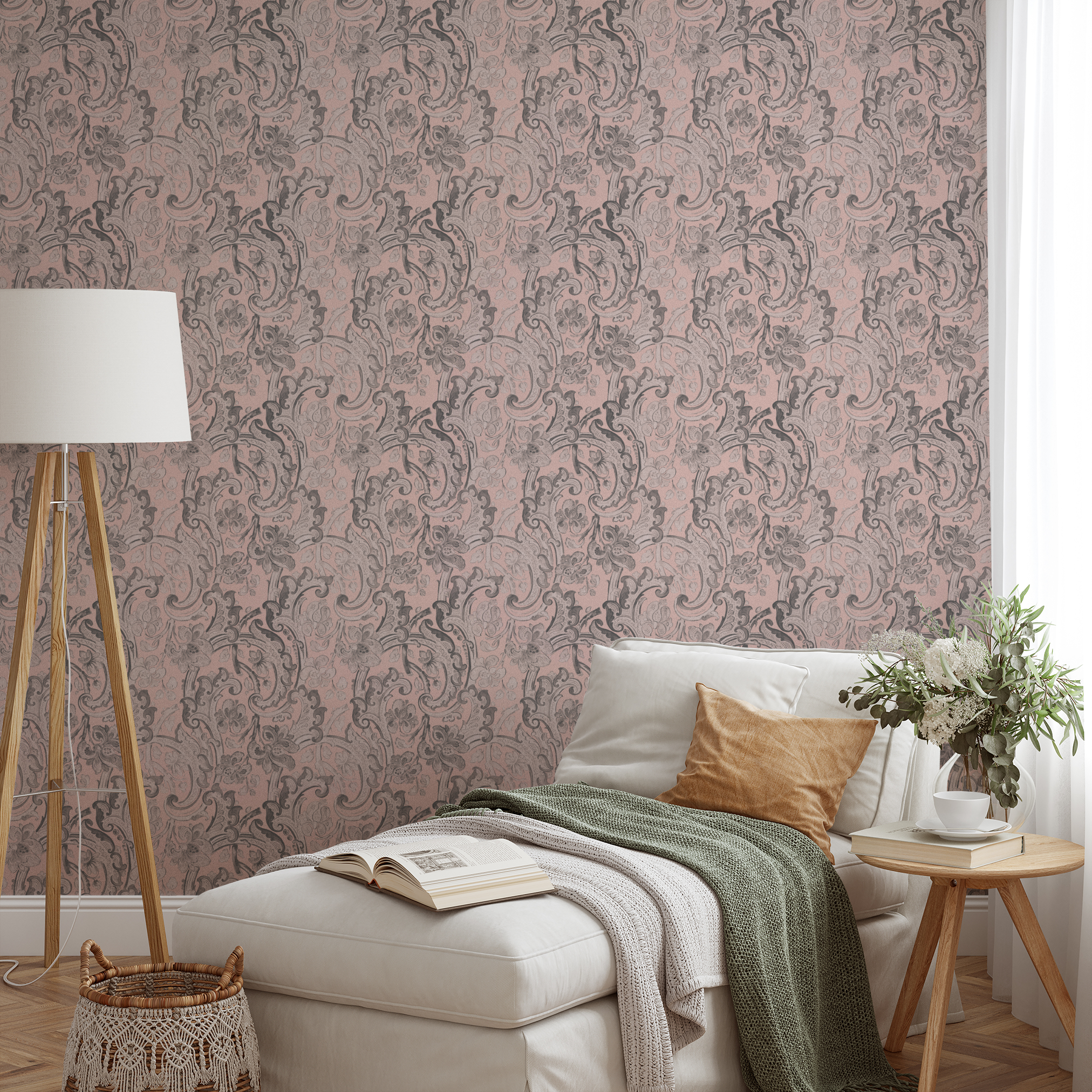  wallpaper lifestyle chaise mockup