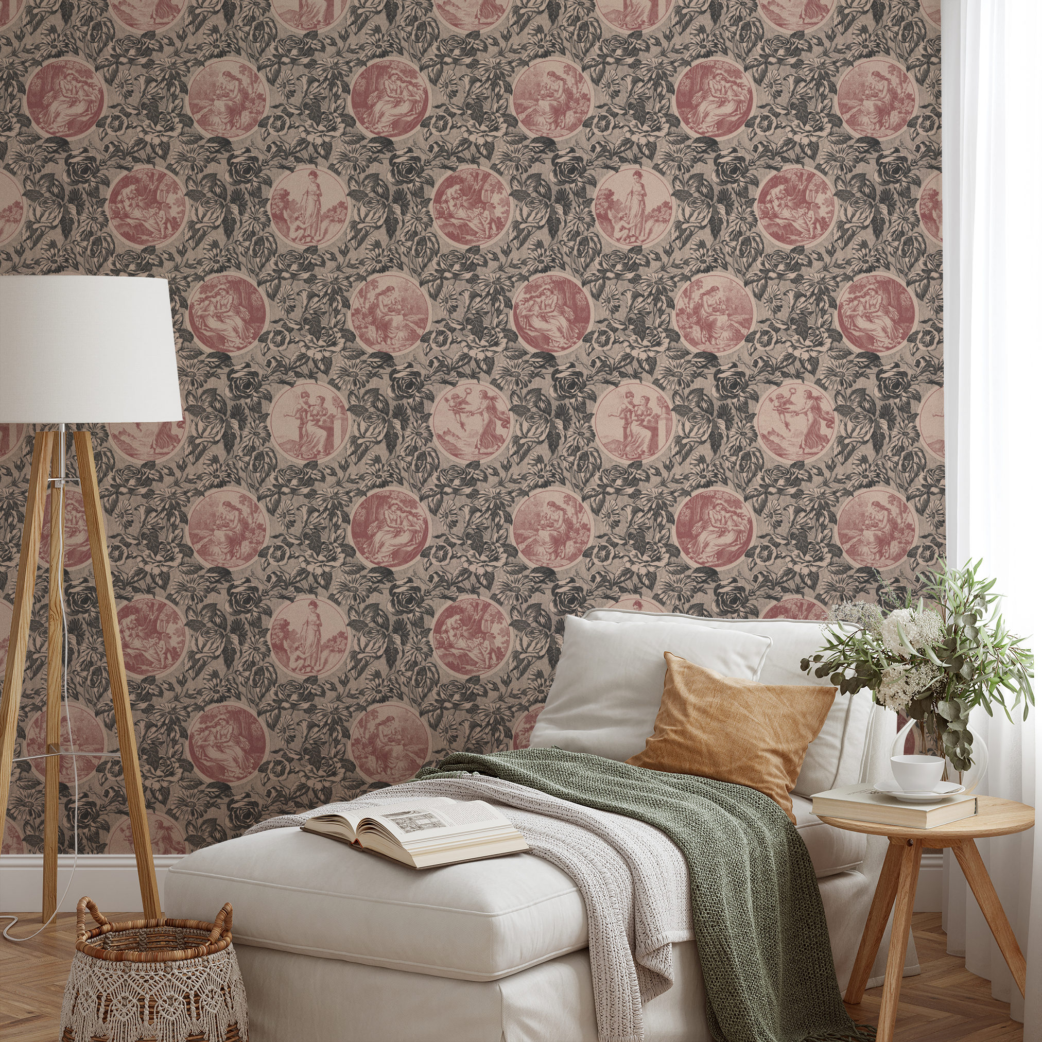 wallpaper lifestyle chaise mockup