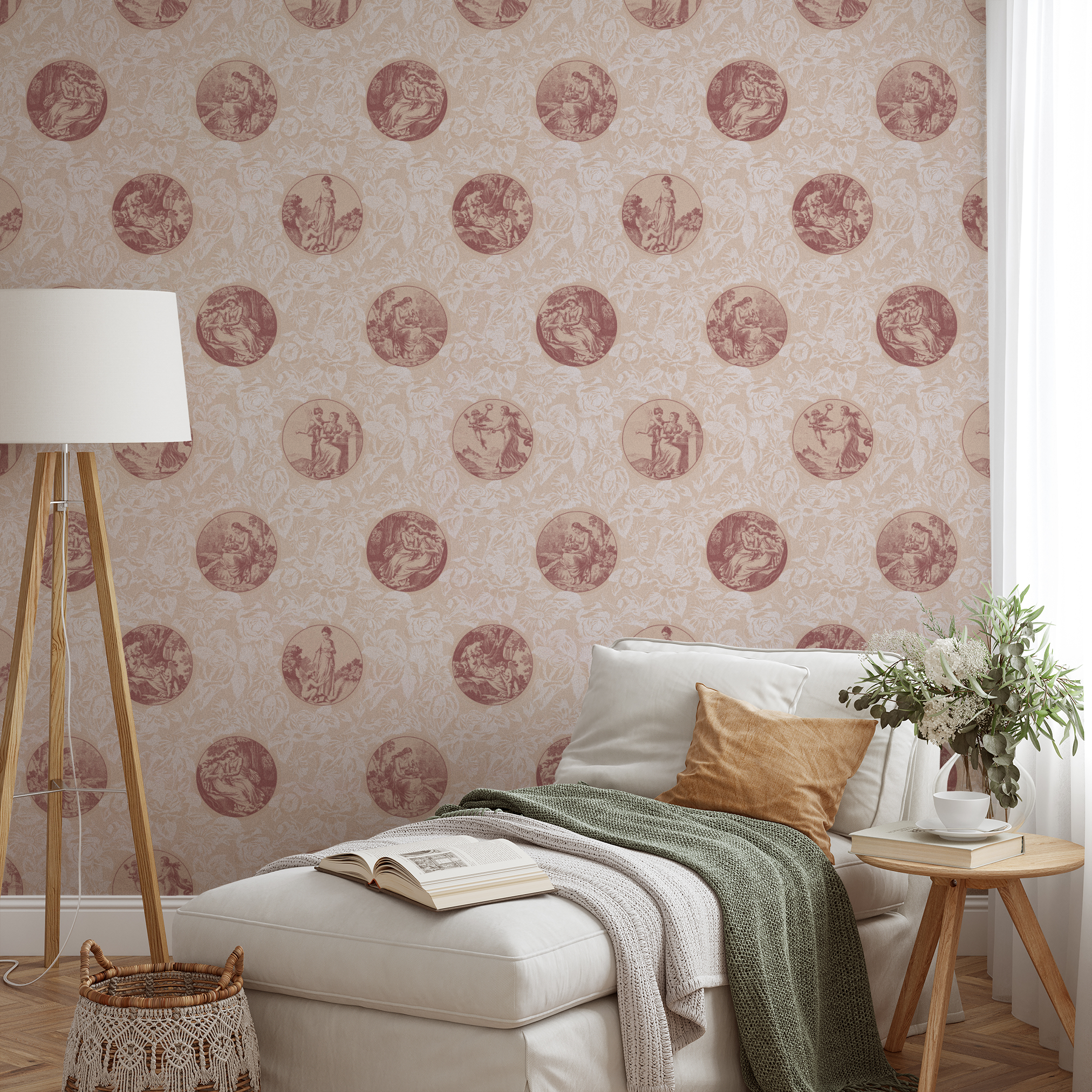 wallpaper lifestyle chaise mockup