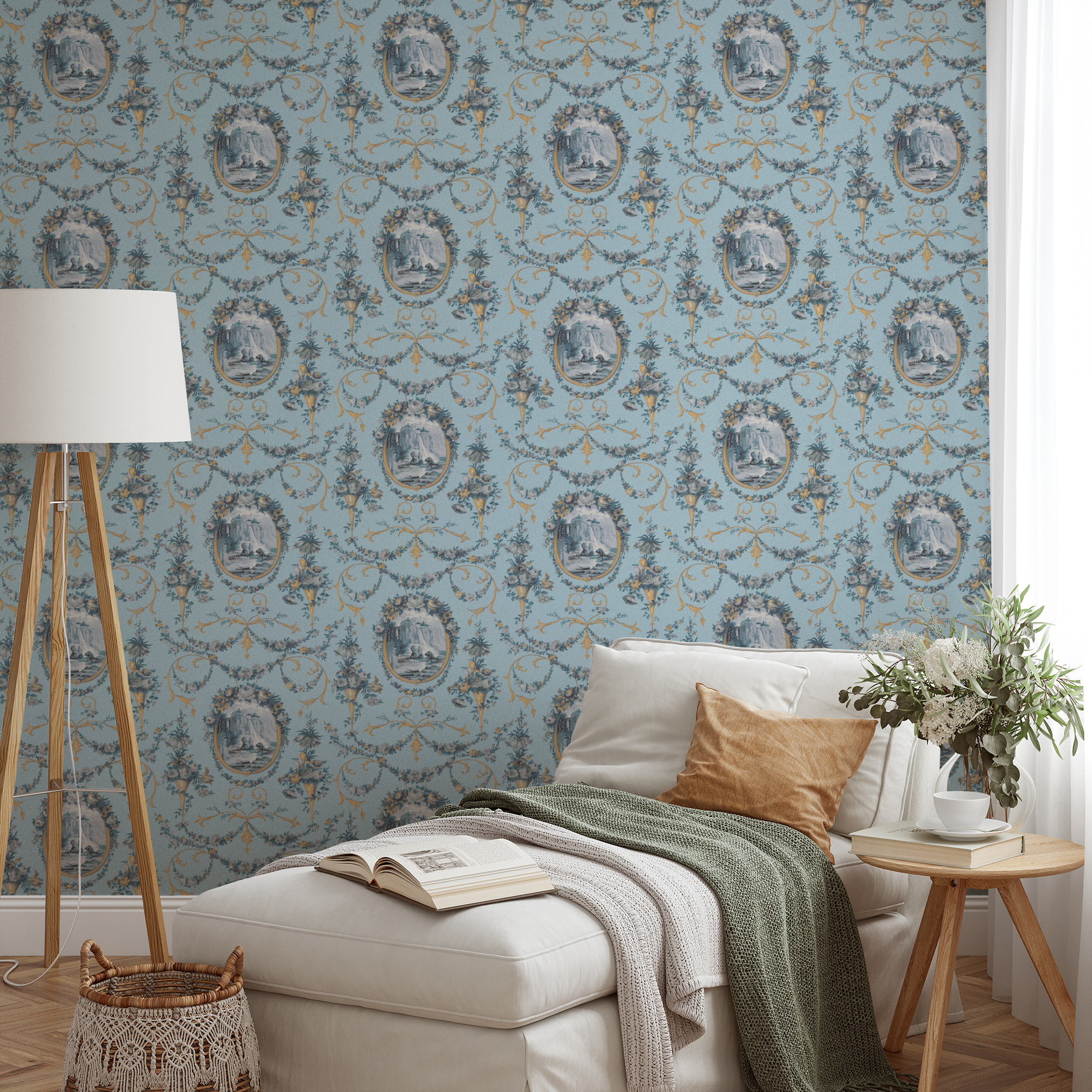  wallpaper lifestyle chaise mockup