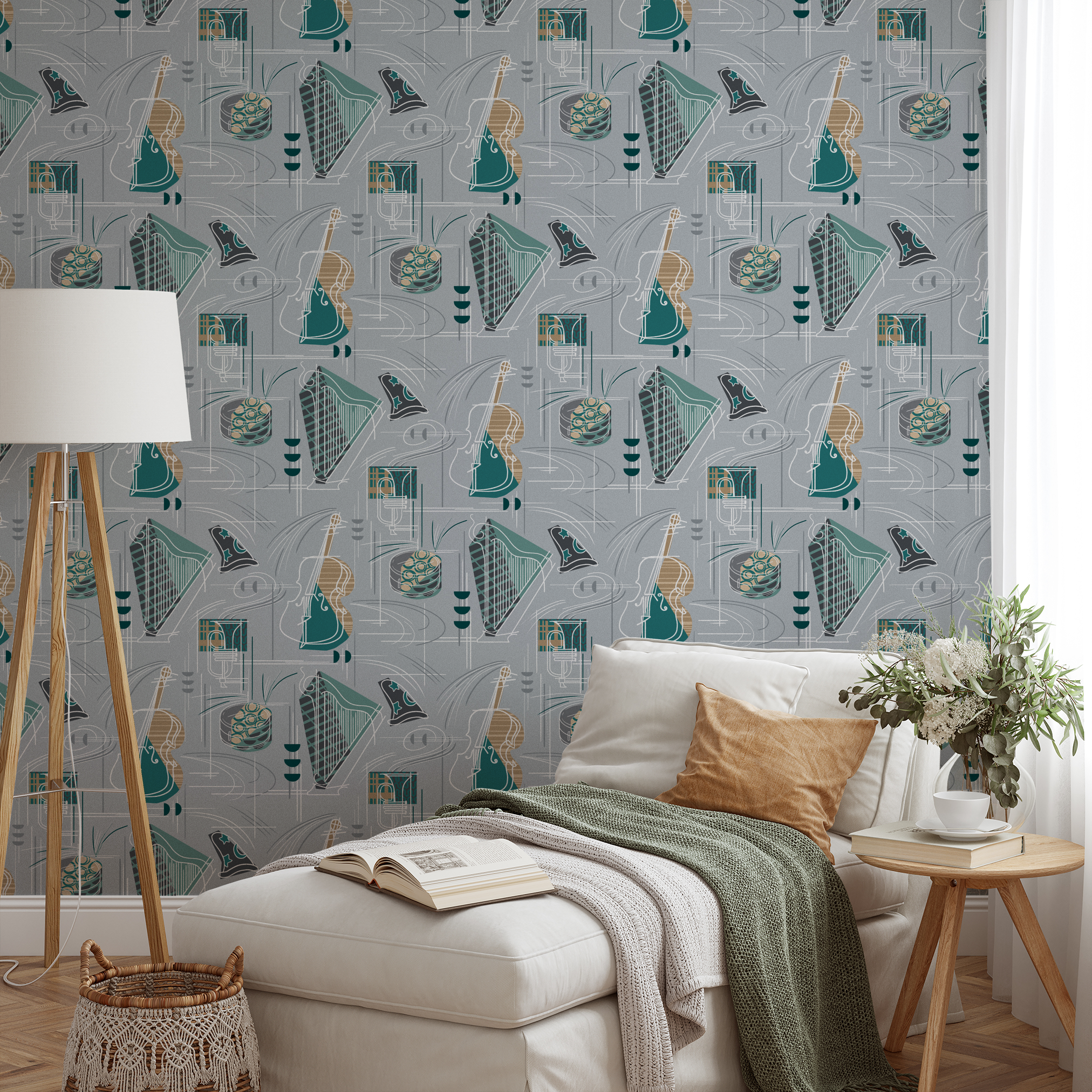  wallpaper lifestyle chaise mockup