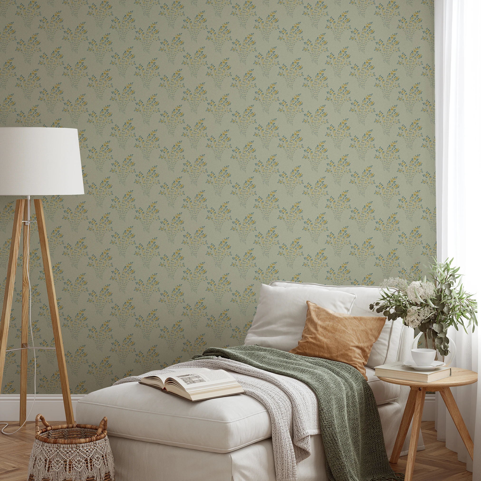 Bryony - Vichyssoise Wallpaper