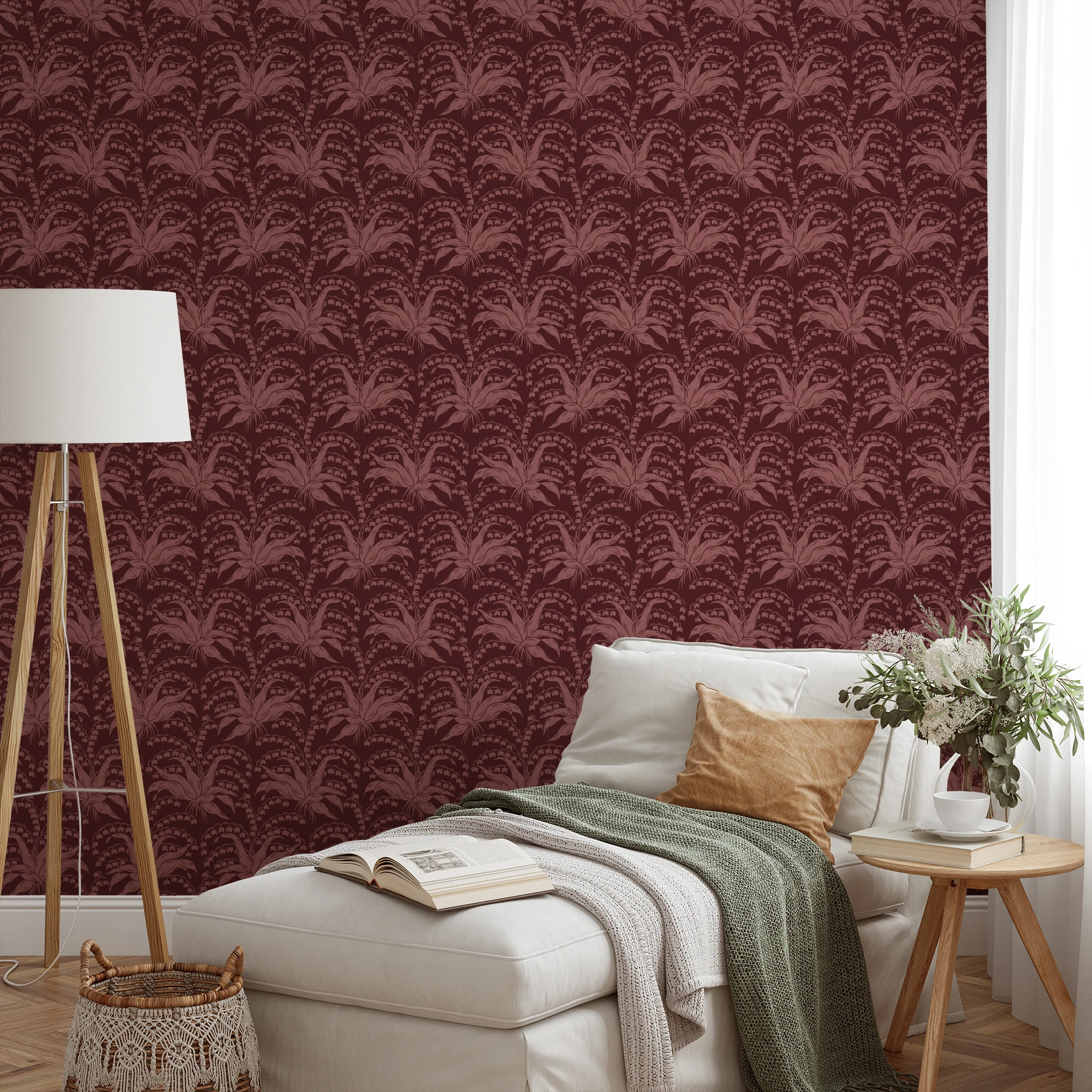 Maguet - Singed Red Wallpaper