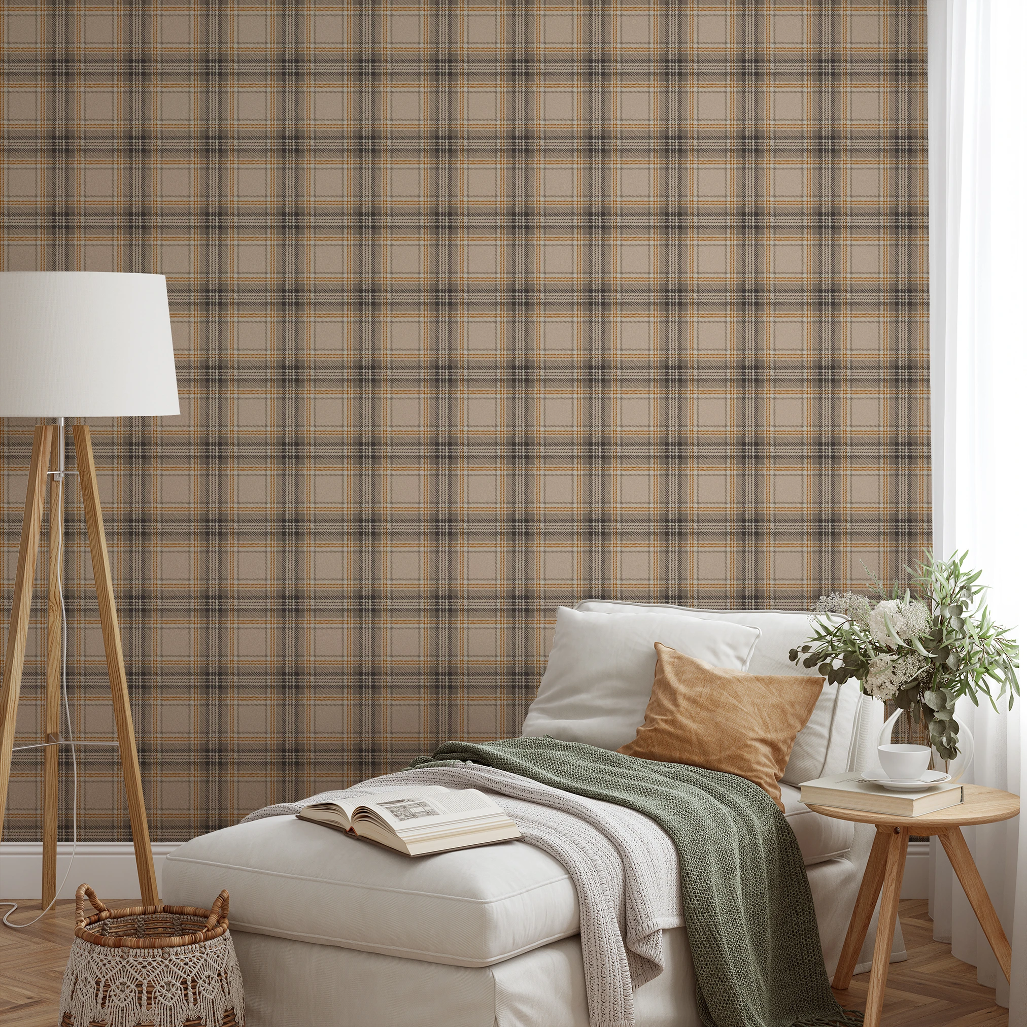 Shadow Plaid - Farrow Wallpaper