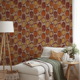 Parisol Ikat - Sun Clay Wallpaper