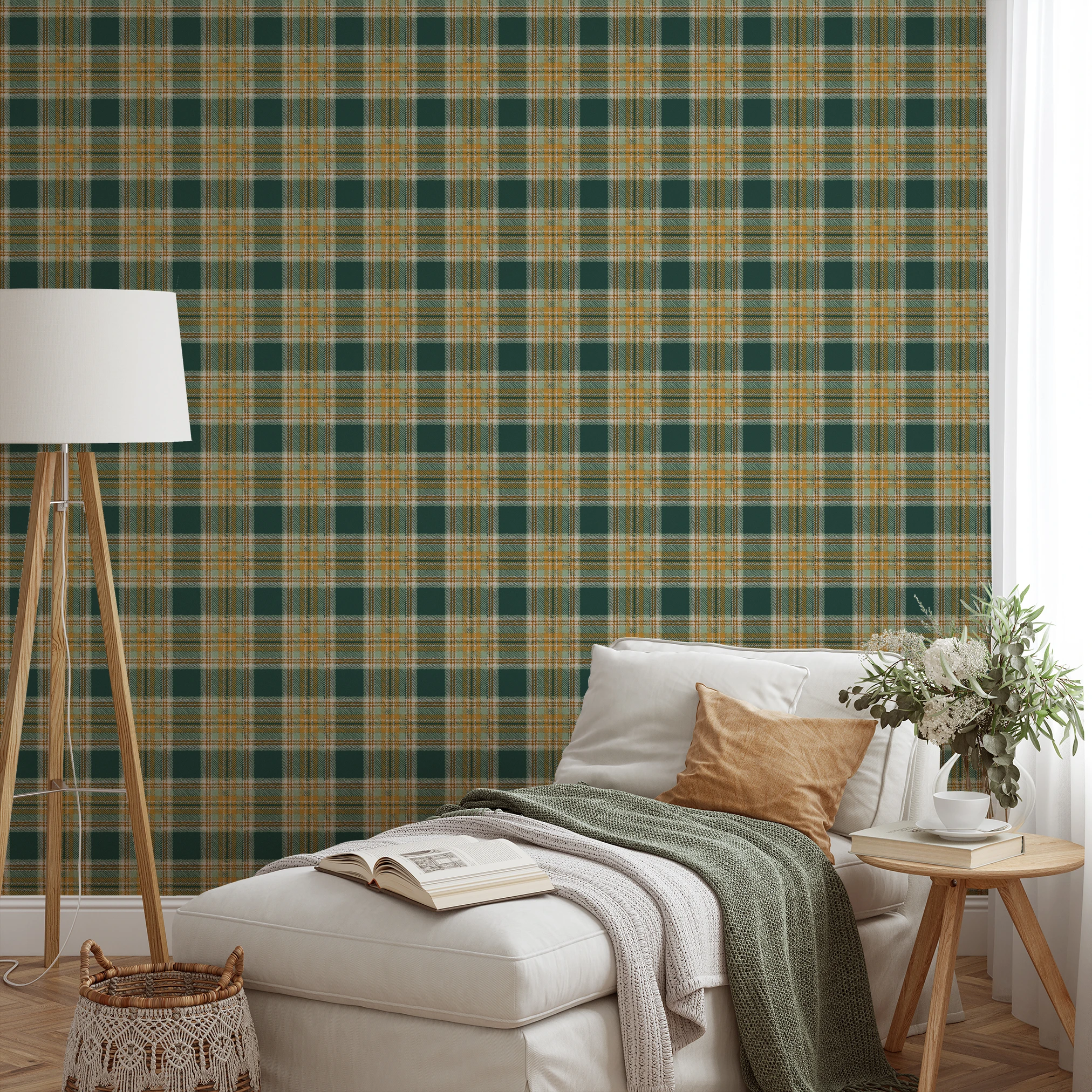 Shadow Plaid - Inchyra Wallpaper
