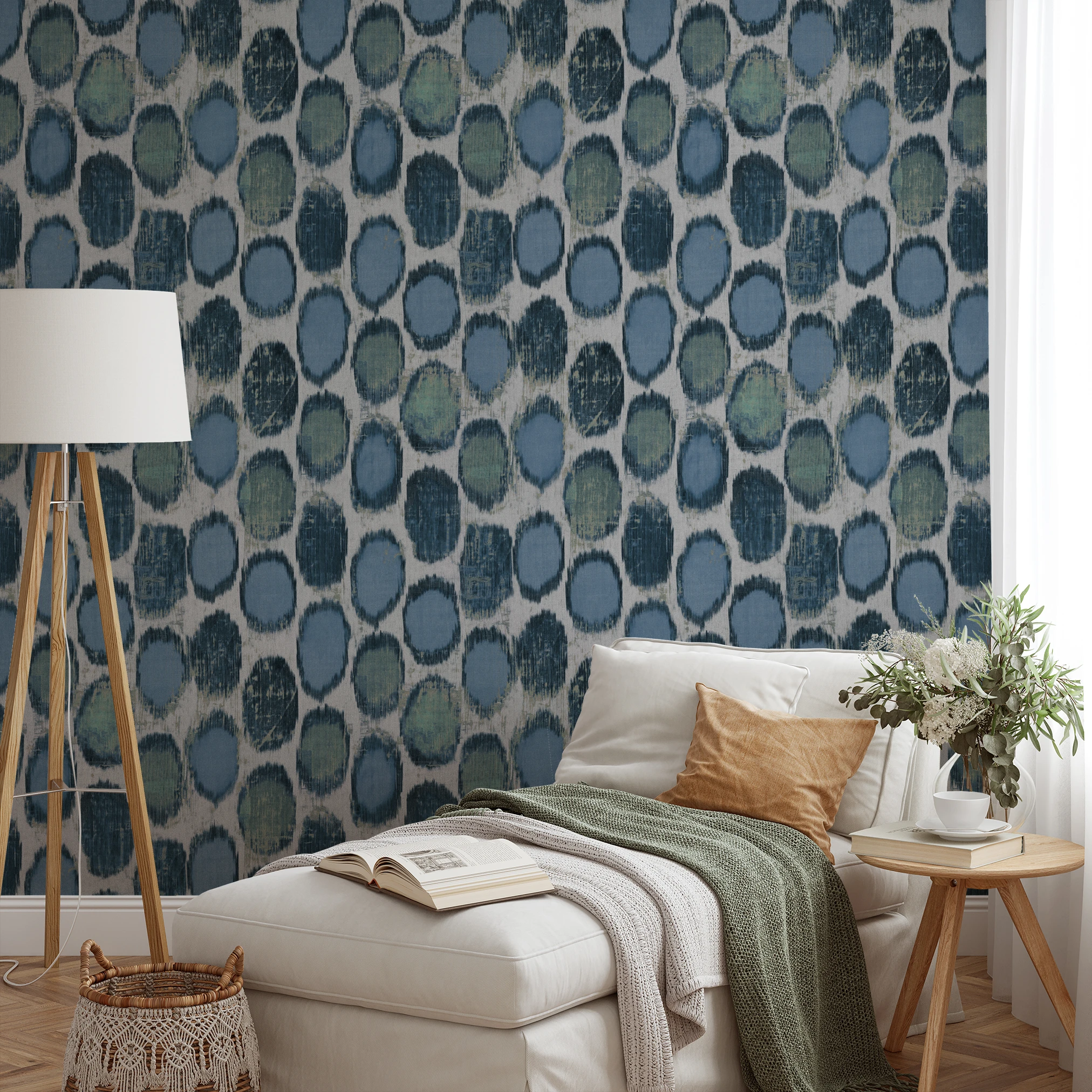 Parisol Ikat - Bayou Wallpaper