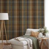 Boothe Plaid - Baywood Wallpaper