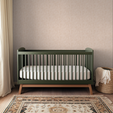 Soft peach background with delicate white botanical line drawings of leaves and florals