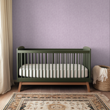 Delicate white floral and botanical line drawings on soft lavender purple background