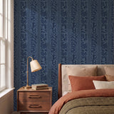 Harper - Lapis Natural Grasscloth Wallpaper