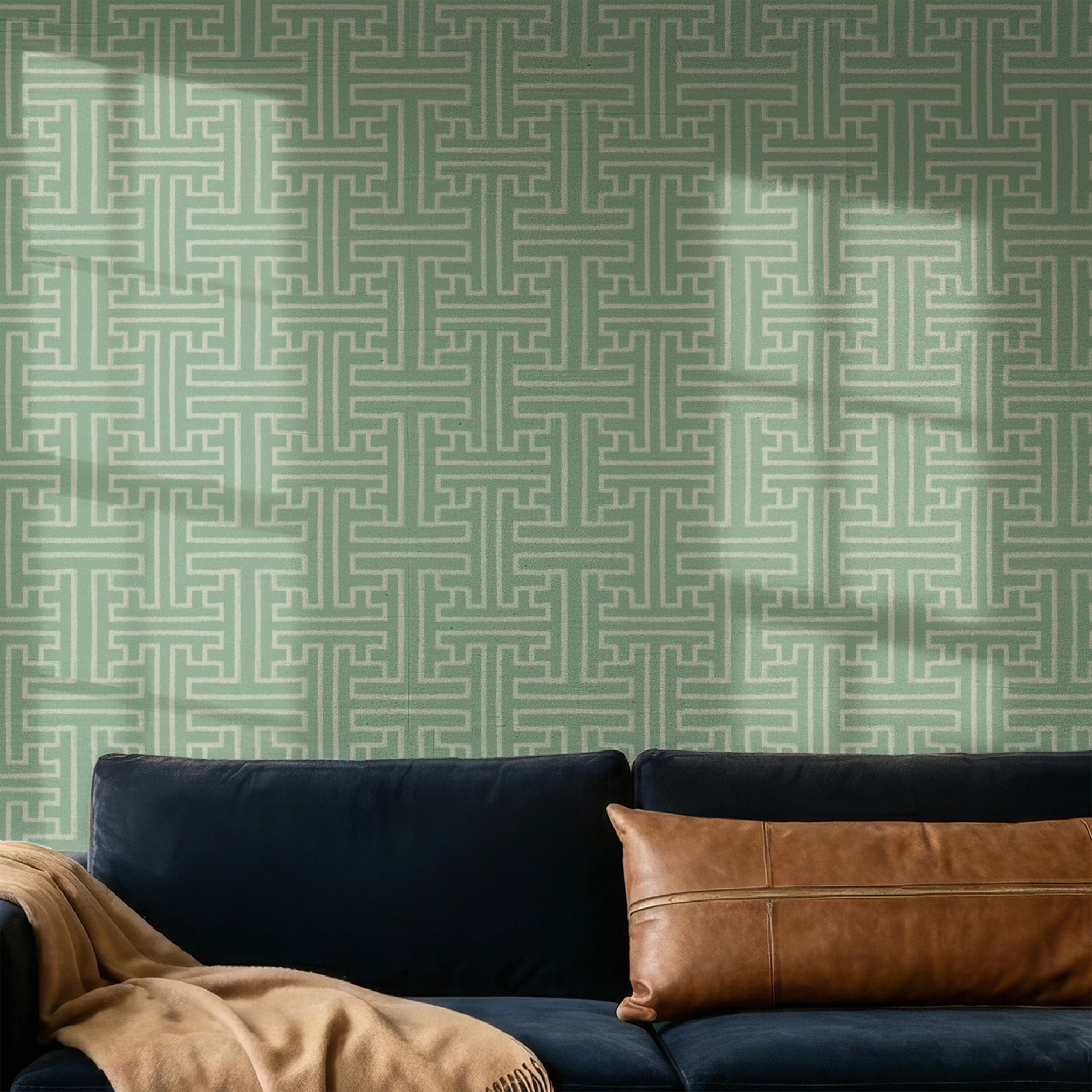  wallpaper naturalgrasscloth sofa