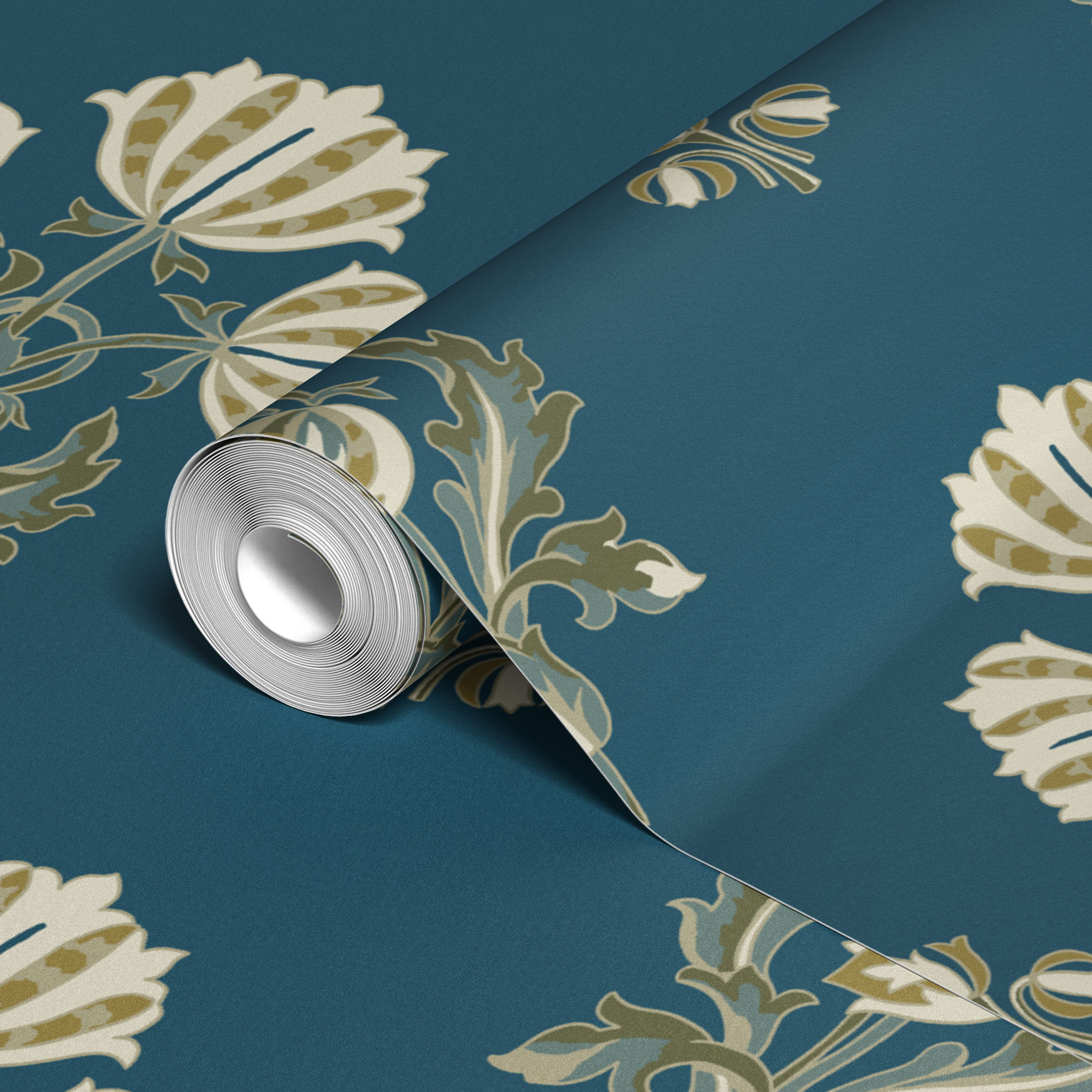 wallpaper roll closeup mockup