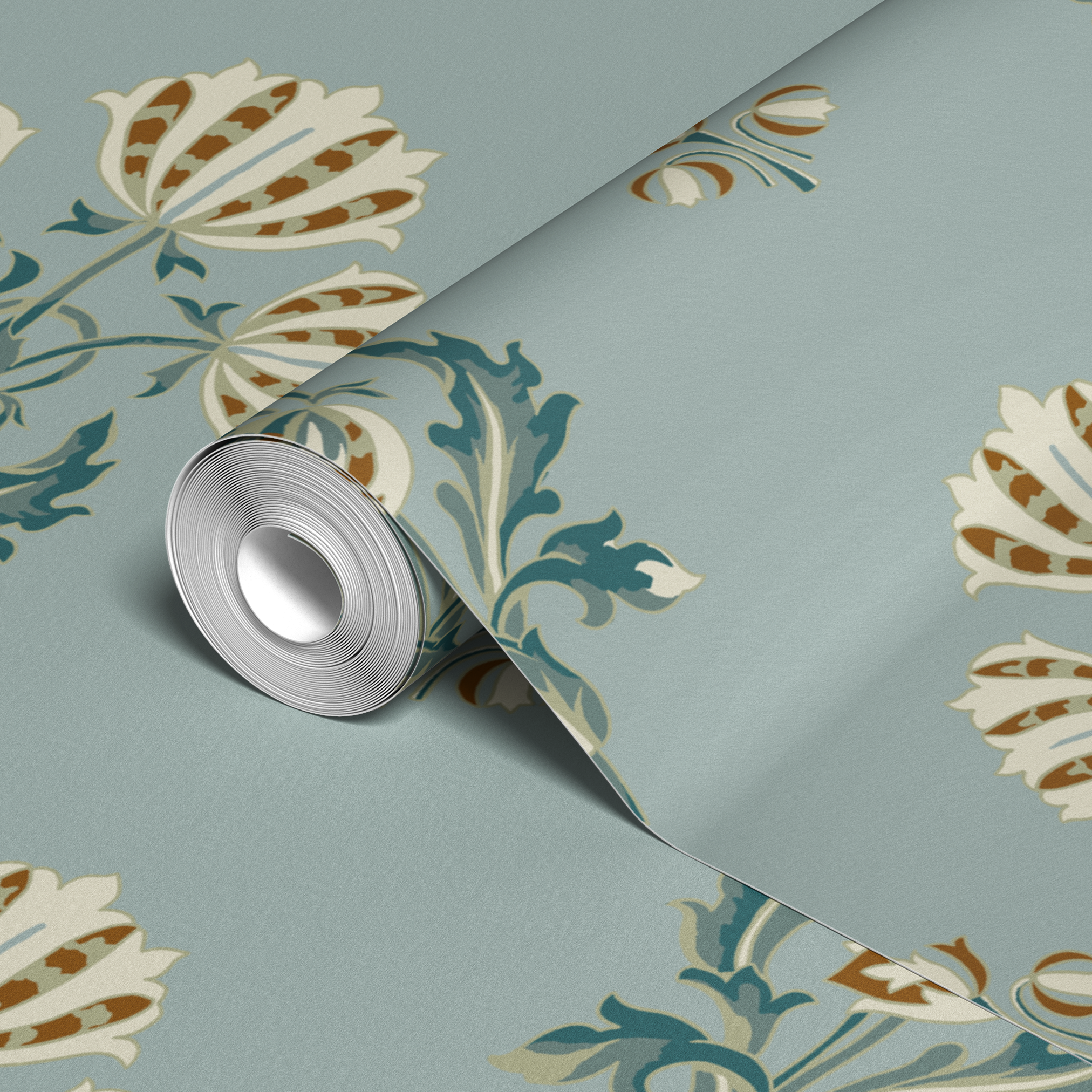  wallpaper roll closeup mockup