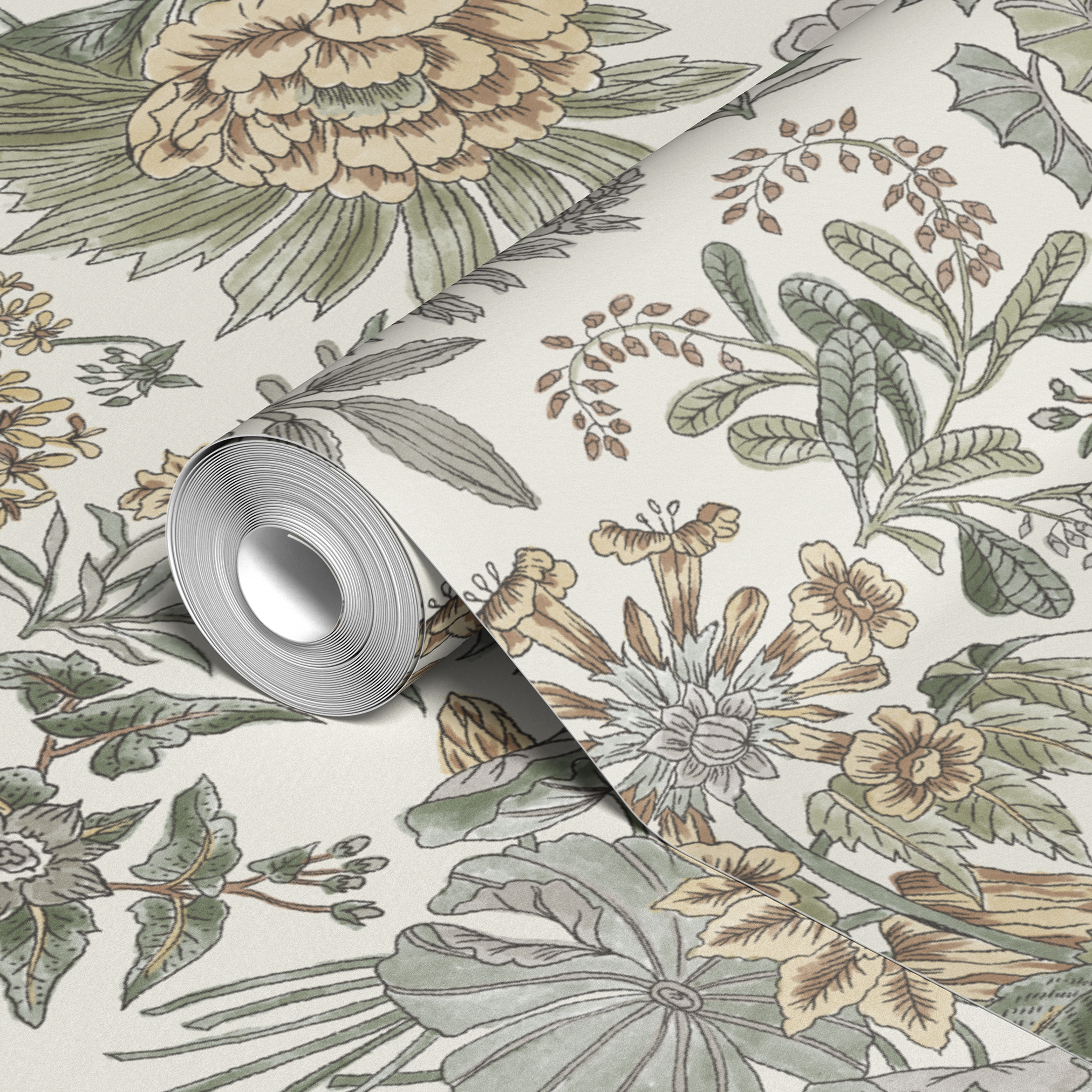  wallpaper roll closeup mockup
