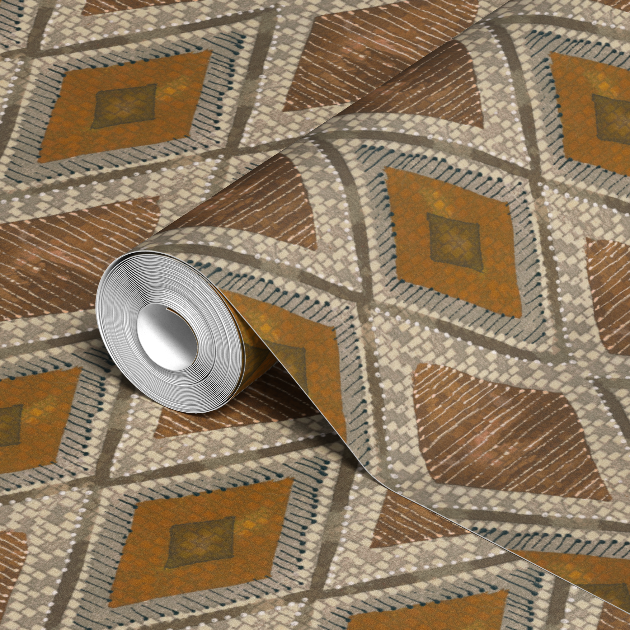  wallpaper roll closeup mockup