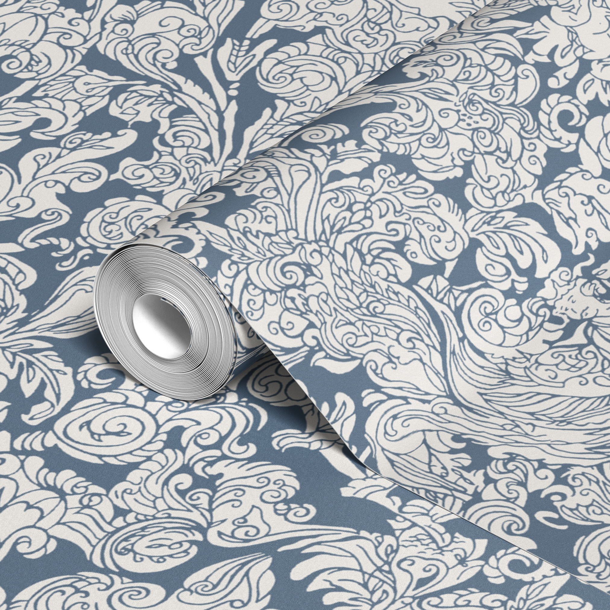  wallpaper roll closeup mockup