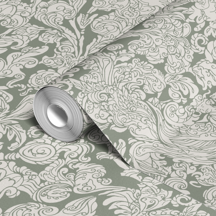  wallpaper roll closeup mockup