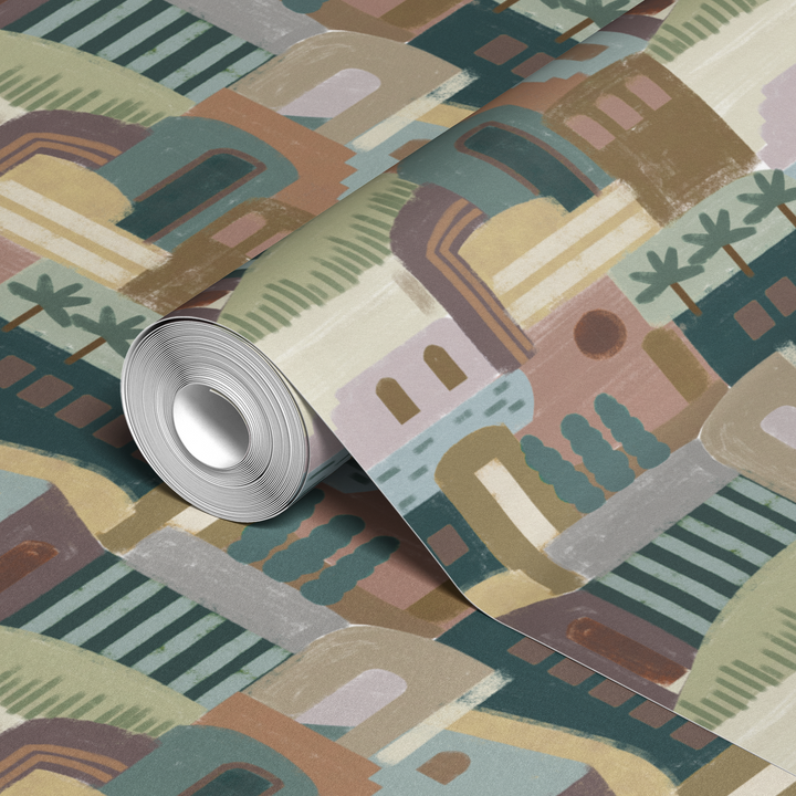  wallpaper roll closeup mockup