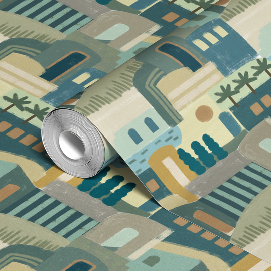  wallpaper roll closeup mockup