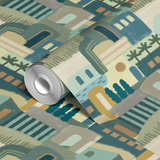  wallpaper roll closeup mockup